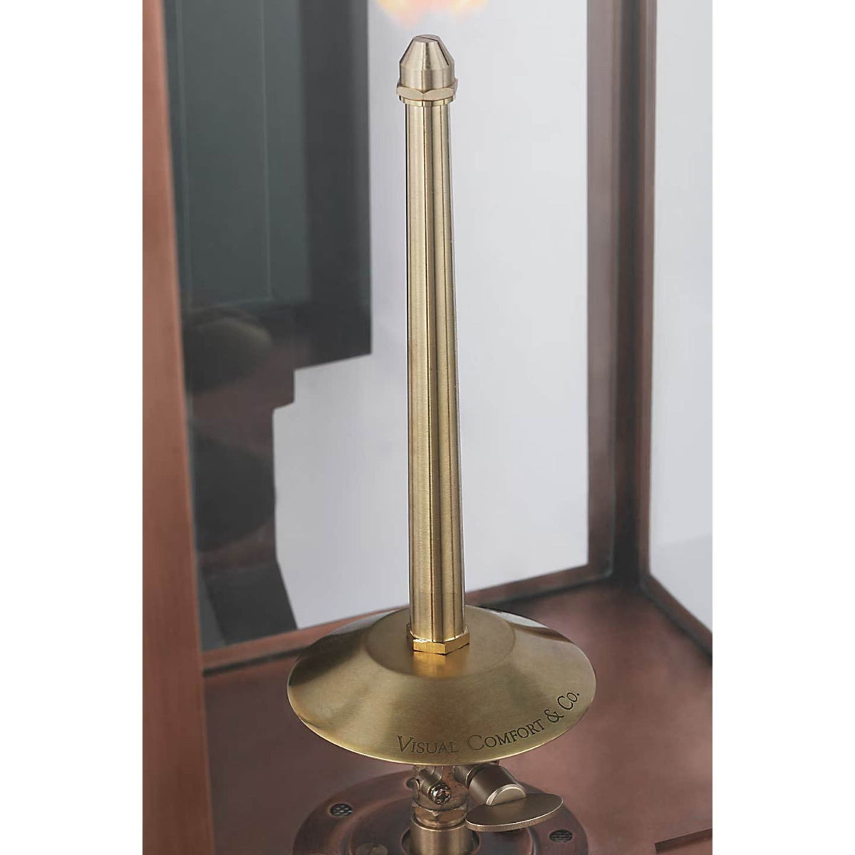 Chapman & Myers Fresno Grande Bracketed Gas Wall Lantern in Soft Copper with Clear Glass W9" x H30.5" x E12.25"
