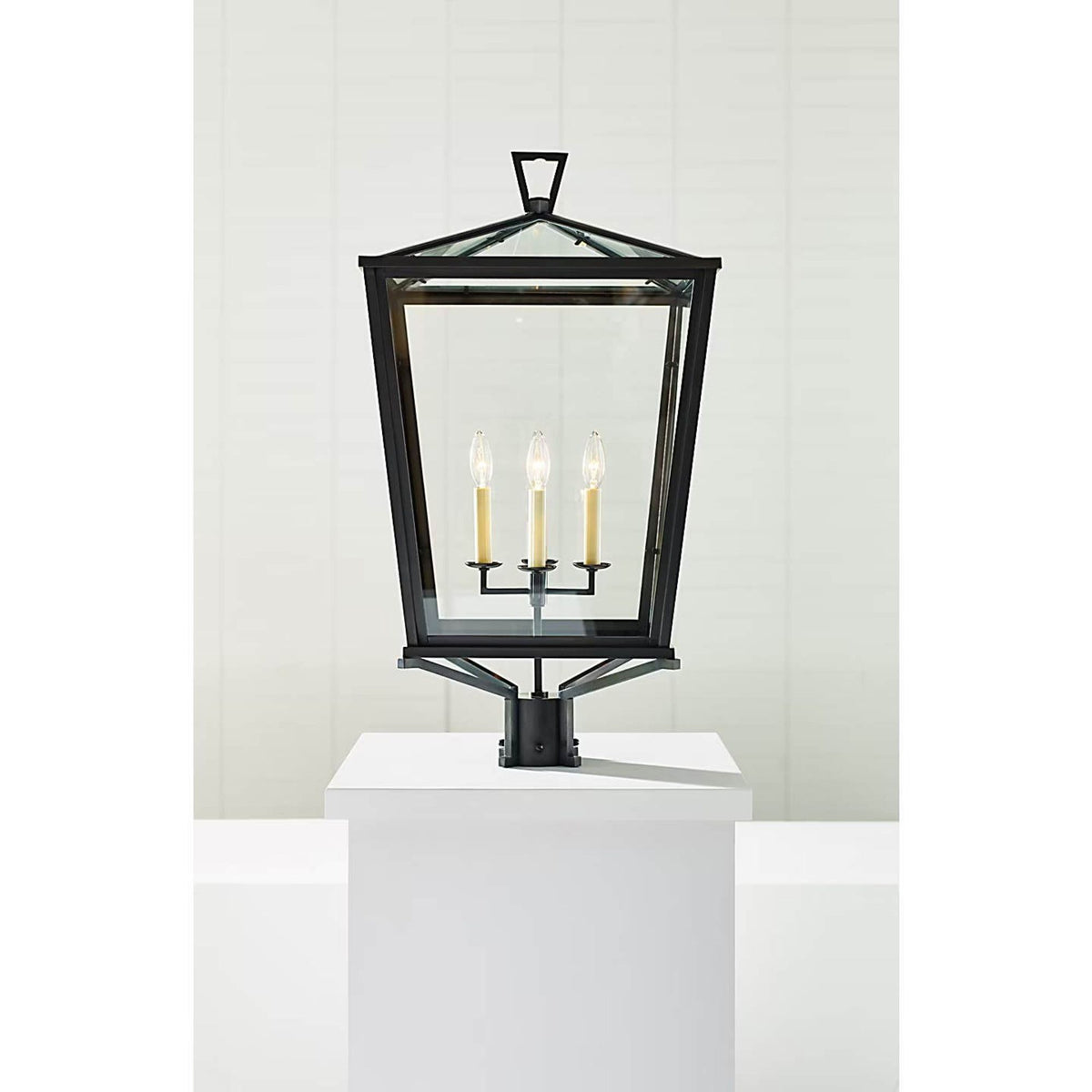 Chapman & Myers Darlana Post Light in Bronze W17" x H30.75"