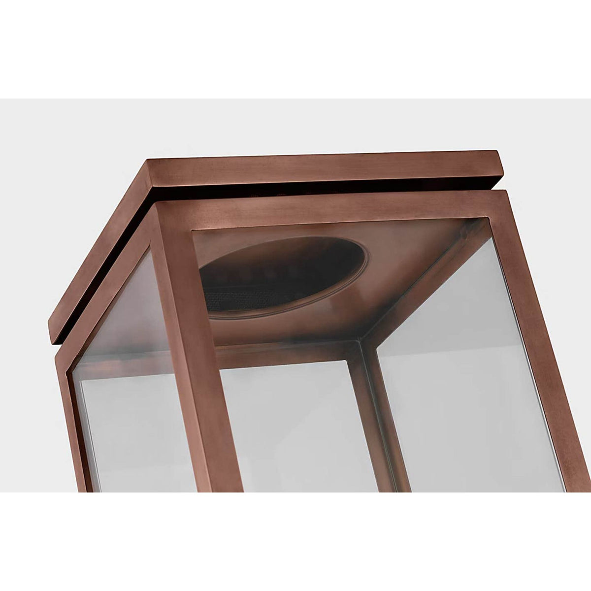 Chapman & Myers Fresno Medium Gas Post in Soft Copper with Clear Glass W8" x H21.75"