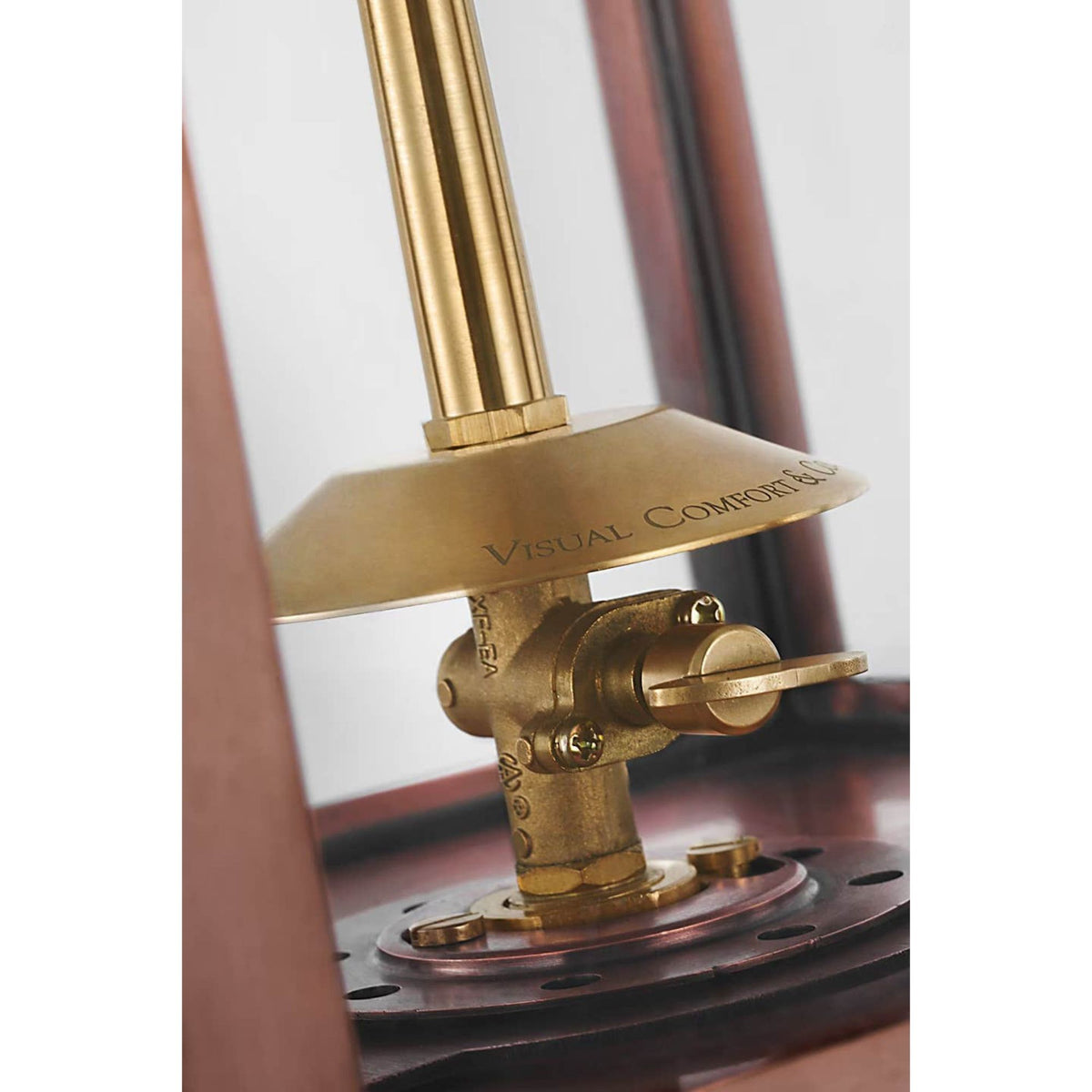 Chapman & Myers Fresno Medium Gas Post in Soft Copper with Clear Glass W8" x H21.75"