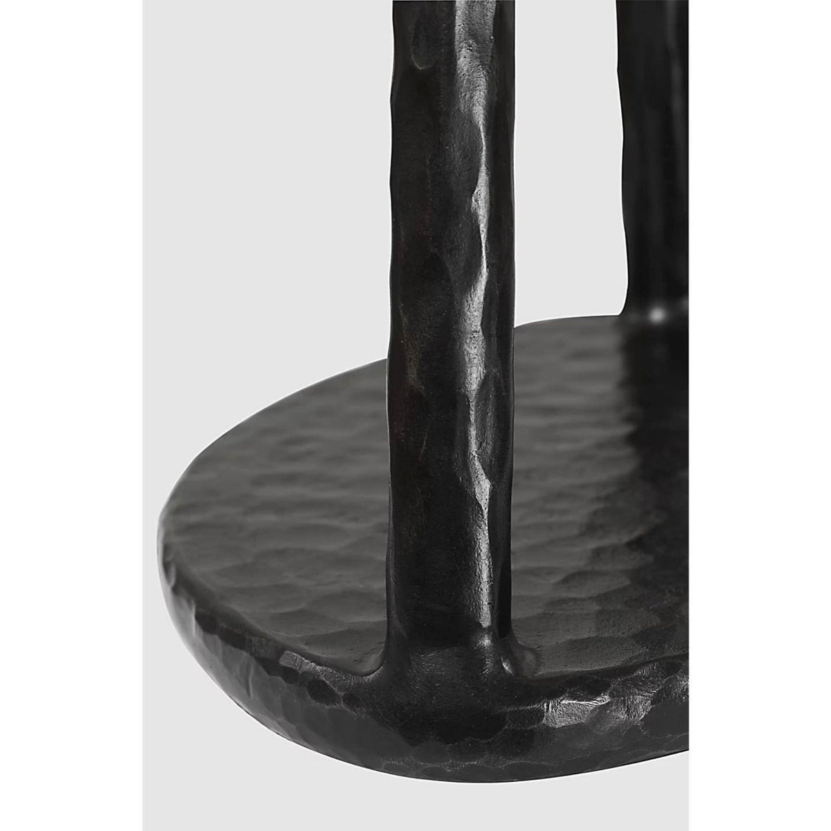 Ian K. Fowler Cesta 60" Sculpted Floor Lamp in Aged Iron with Linen Shade W22" x H60"