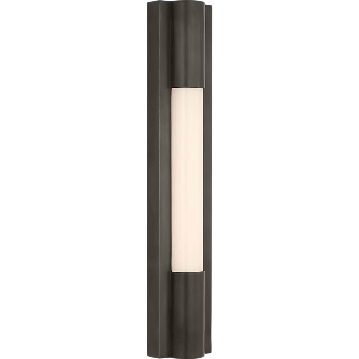 Ian K. Fowler Ellington 16" Slimline Bath Light in Bronze with White Glass W3" x H16" x E1.75"