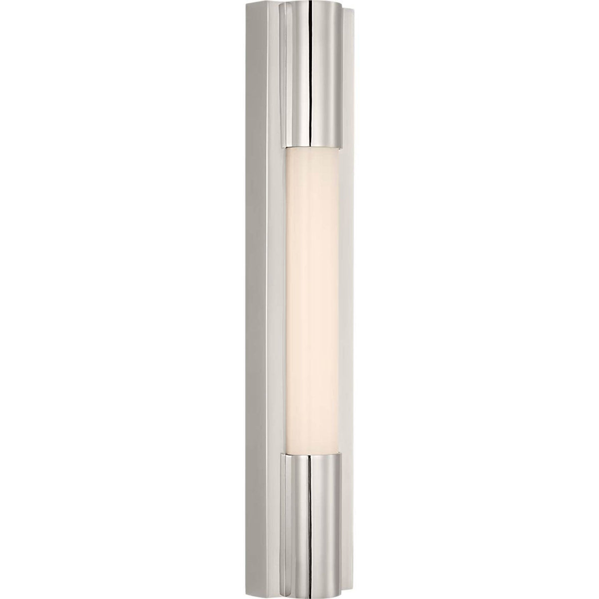 Ian K. Fowler Ellington 16" Slimline Bath Light in Polished Nickel with White Glass W3" x H16" x E1.75"