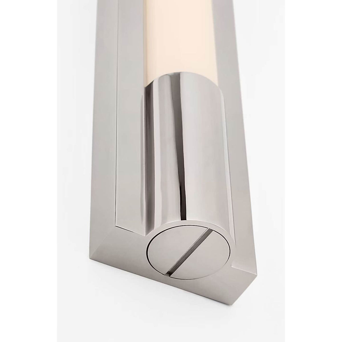 Ian K. Fowler Ellington 16" Slimline Bath Light in Polished Nickel with White Glass W3" x H16" x E1.75"