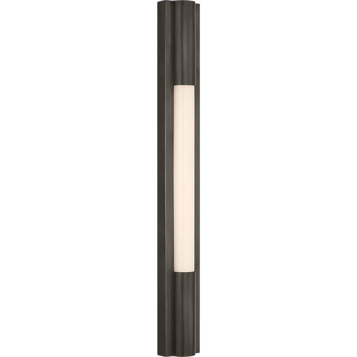 Ian K. Fowler Ellington 24" Slimline Bath Light in Bronze with White Glass W3" x H24" x E1.75"