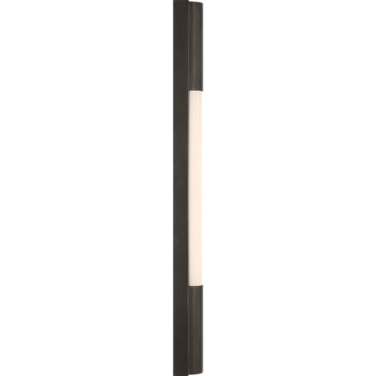 Ian K. Fowler Ellington 24" Slimline Bath Light in Bronze with White Glass W3" x H24" x E1.75"