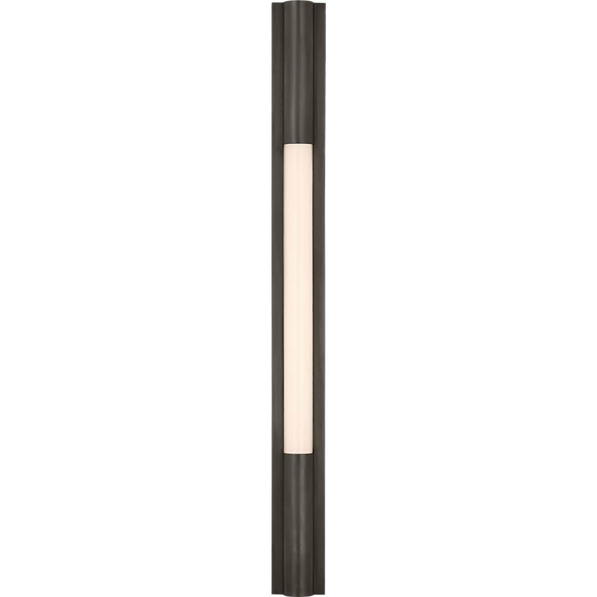 Ian K. Fowler Ellington 32" Slimline Bath Light in Bronze with White Glass W3" x H32" x E1.75"