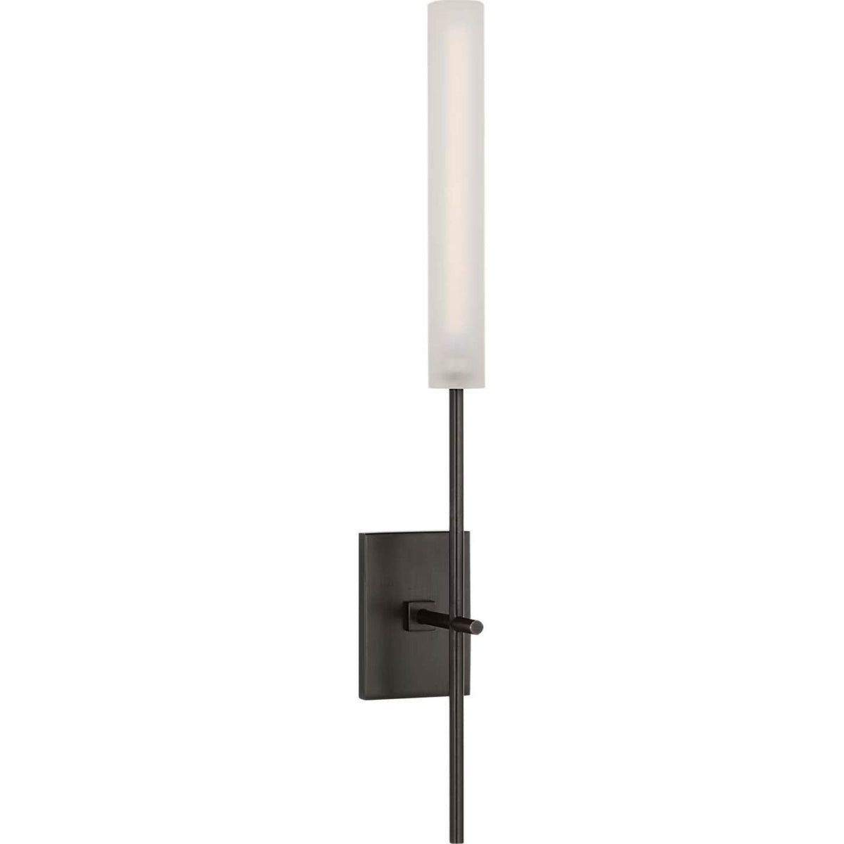 Ian K. Fowler Fay 18" Sconce in Bronze with Frosted Glass W2.5" x H17.5" x E3.5"