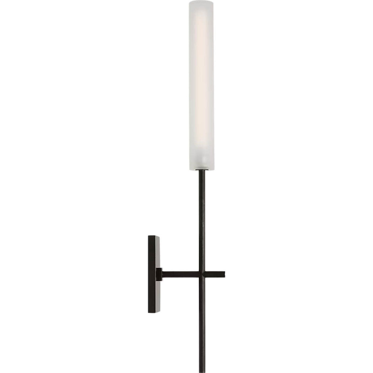 Ian K. Fowler Fay 18" Sconce in Bronze with Frosted Glass W2.5" x H17.5" x E3.5"