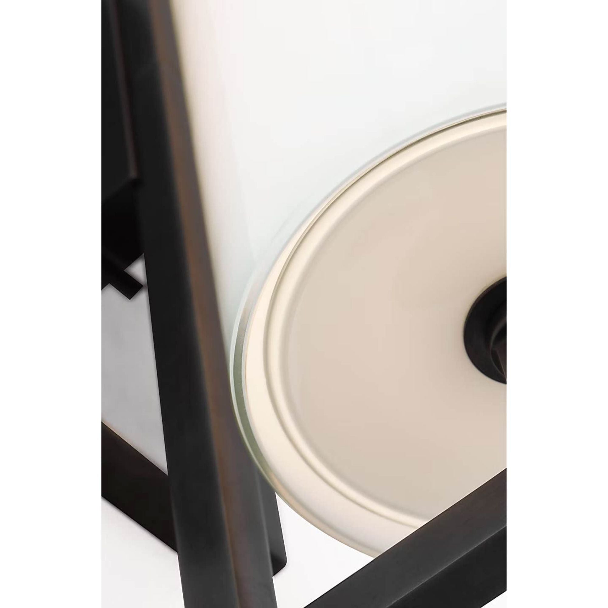 Ian K. Fowler Bowen 16" Linear Bath Sconce in Bronze with White Glass Shade W4.5" x H16" x E6.5"