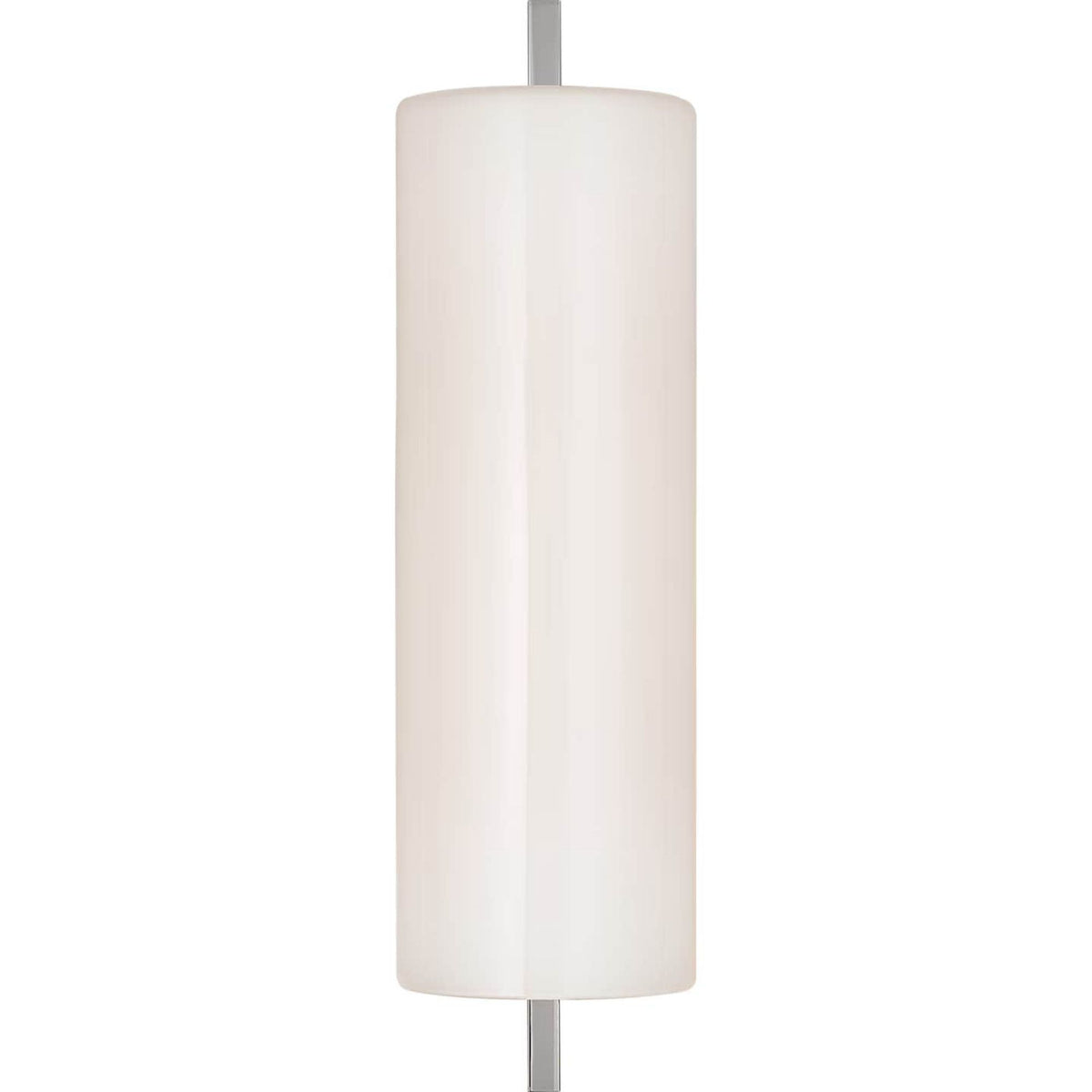 Ian K. Fowler Bowen 16" Linear Bath Sconce in Polished Nickel with White Glass Shade W4.5" x H16" x E6.5"