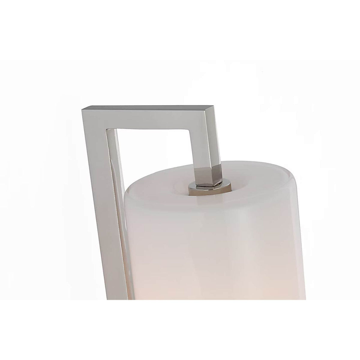 Ian K. Fowler Bowen 28" Linear Bath Sconce in Polished Nickel with White Glass Shade W3" x H28" x E5"