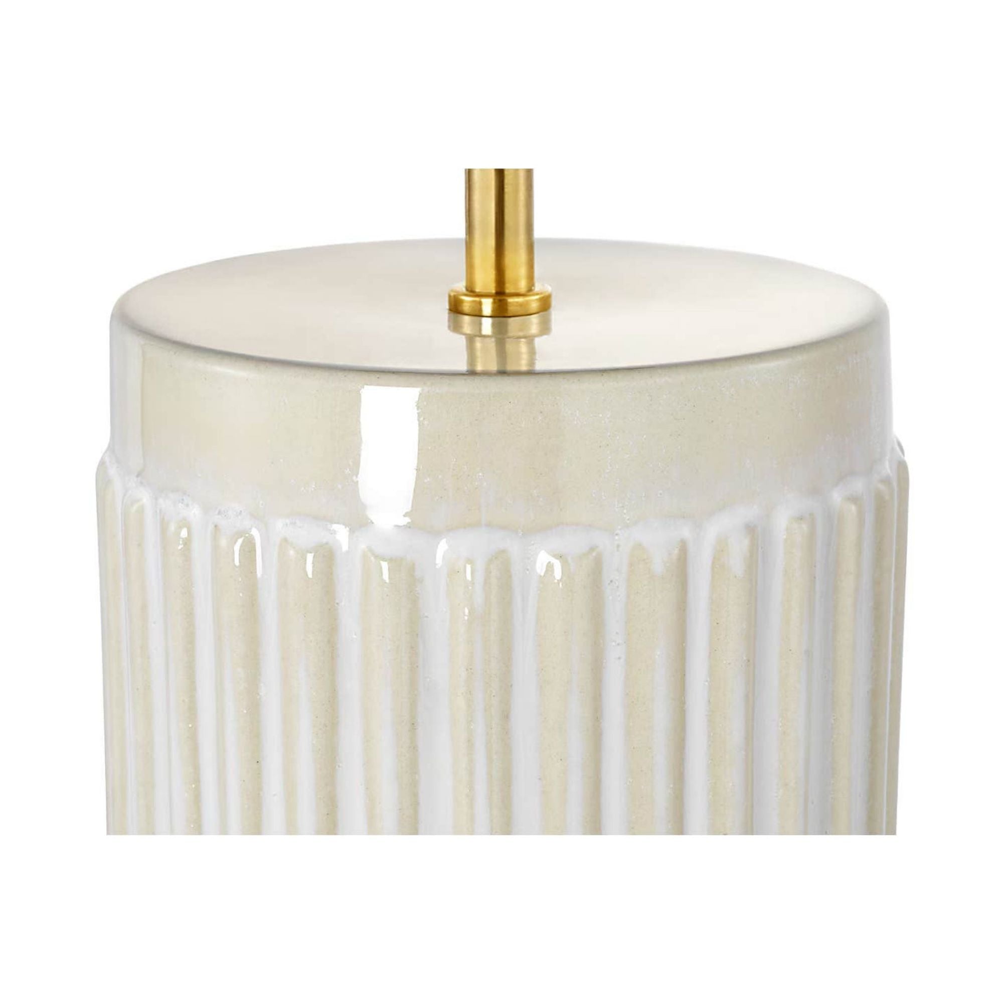 Ian K. Fowler Ellora 28" Table Lamp in Cashew with Linen Shade W19.5" x H28.25"