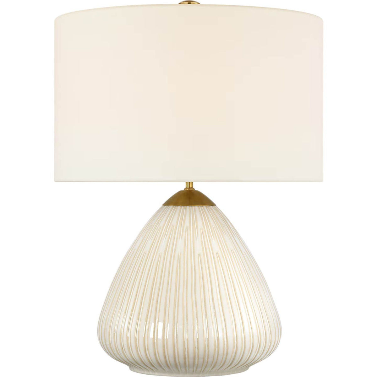 Ian K. Fowler Vesse 28" Table Lamp in Cashew with Linen Shade W21.25" x H28.5"