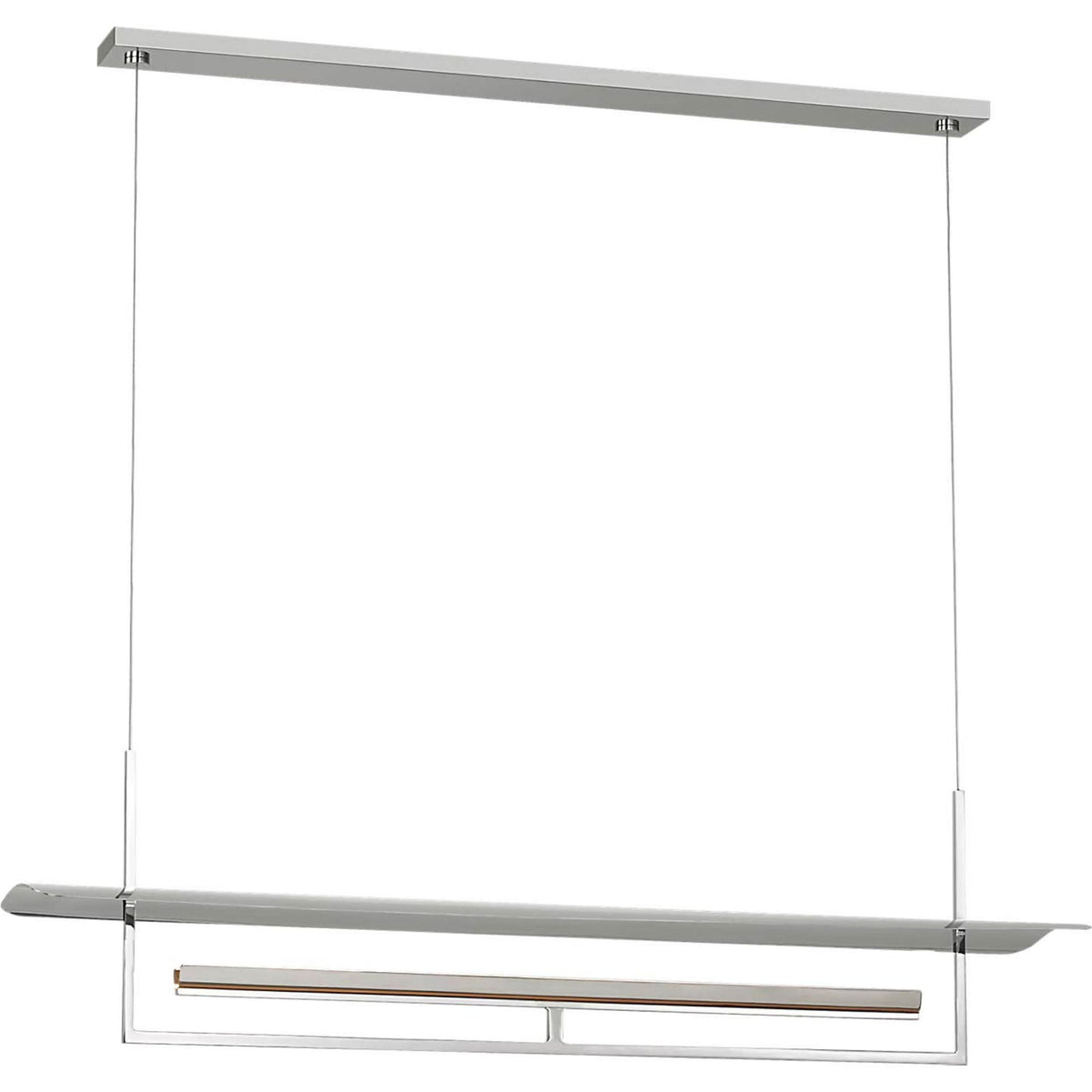 Ian K. Fowler Tristan 54" Reflector Linear Chandelier in Polished Nickel W10" x 54"