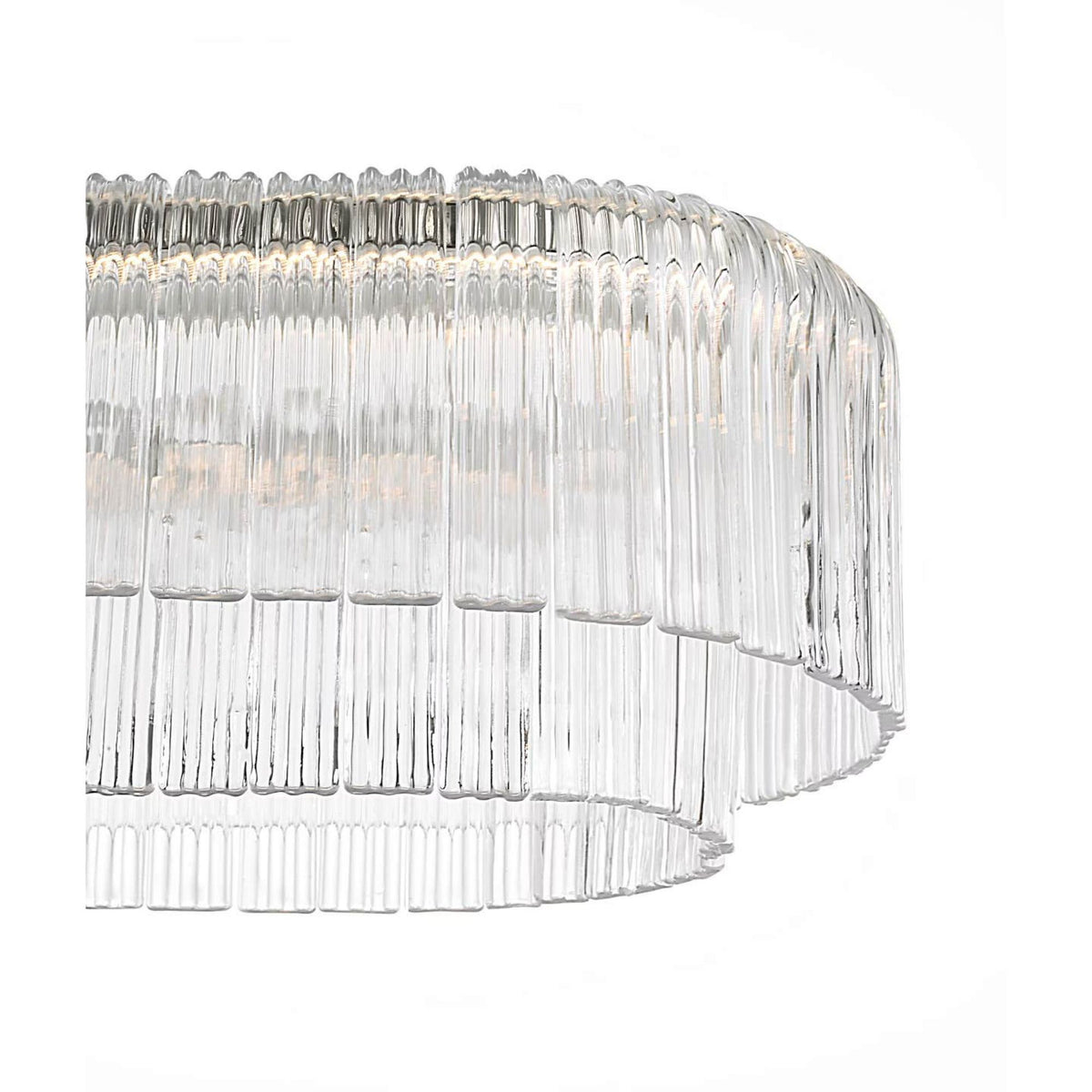 Ian K. Fowler Maderno 55" Linear Chandelier in Hand-Rubbed Antique Brass with Clear Glass W13" x 54.5"