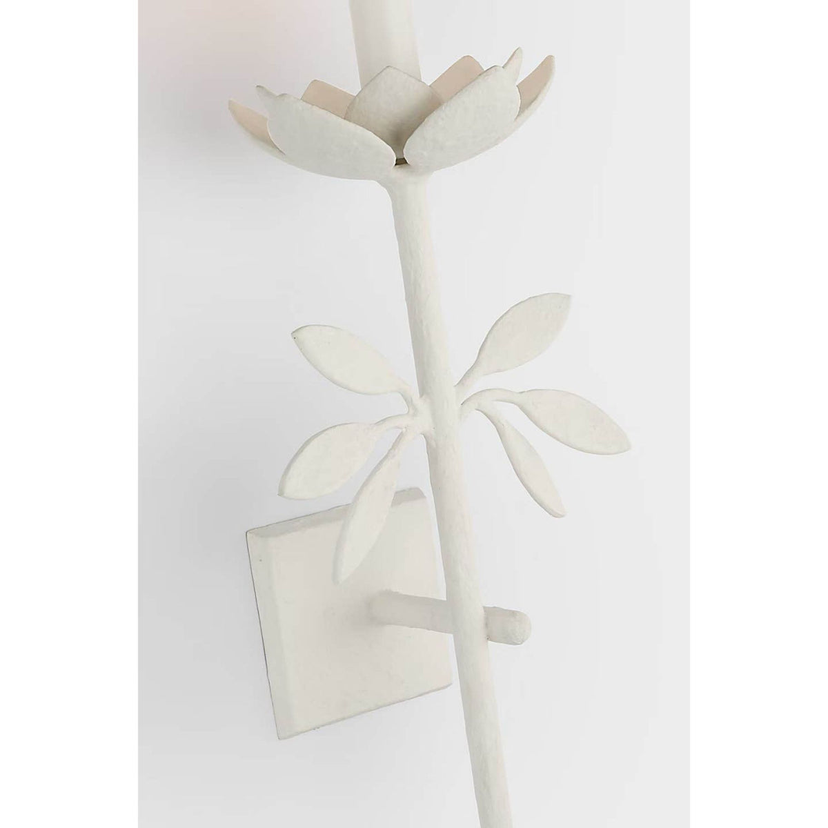 Julie Neill Clementine 22" Tail Sconce in Plaster White with Linen Shade W7.25" x H23.5" x E6.25"