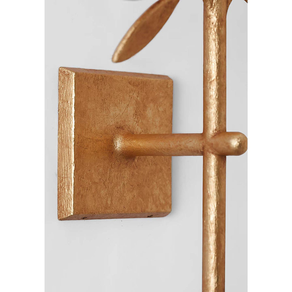 Julie Neill Clementine 34" Tail Sconce in Antique Gold Leaf with Linen Shade W9" x H34.75" x E8.25"