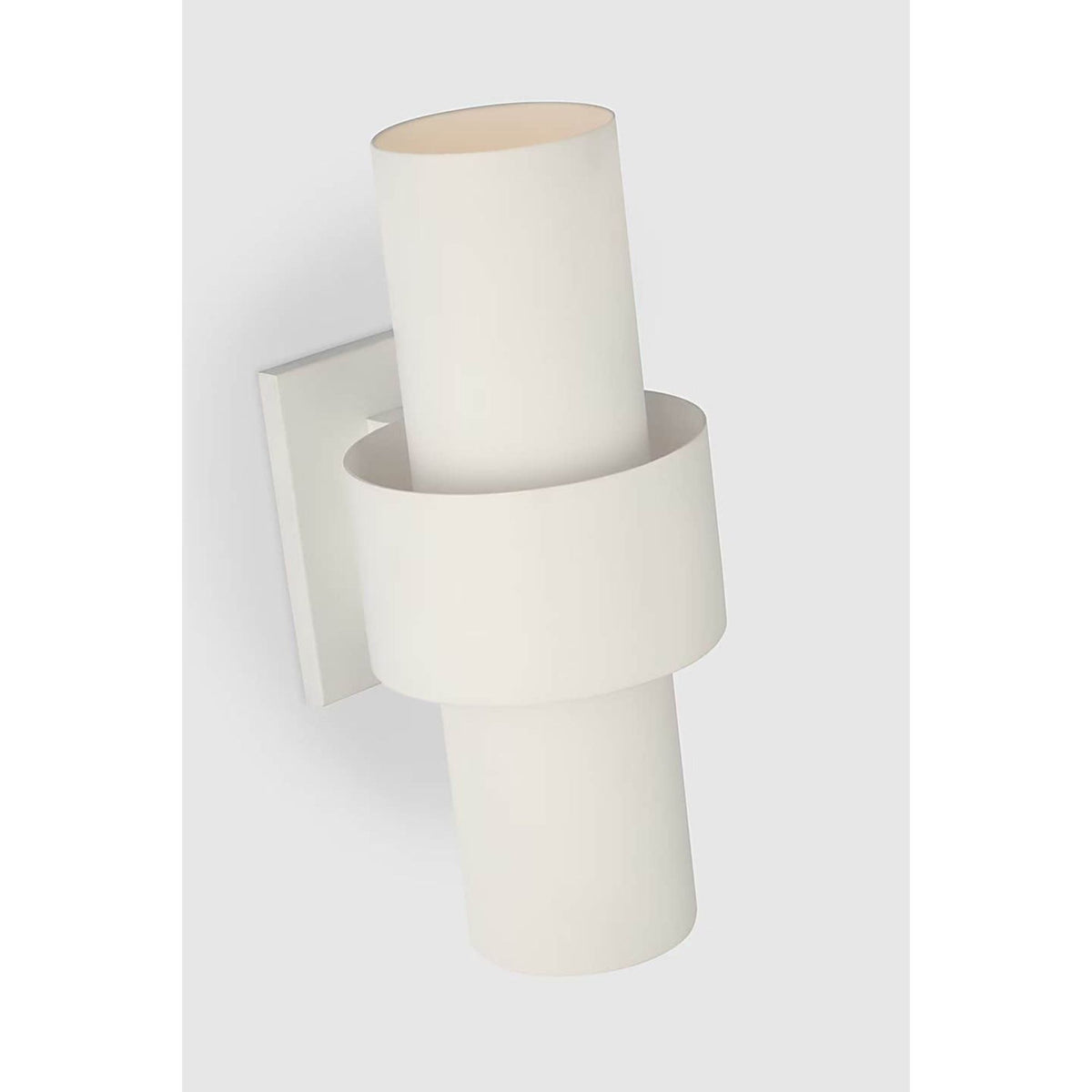 Julie Neill Chalmette Medium Layered Sconce in Plaster White W6" x H14" x E7"