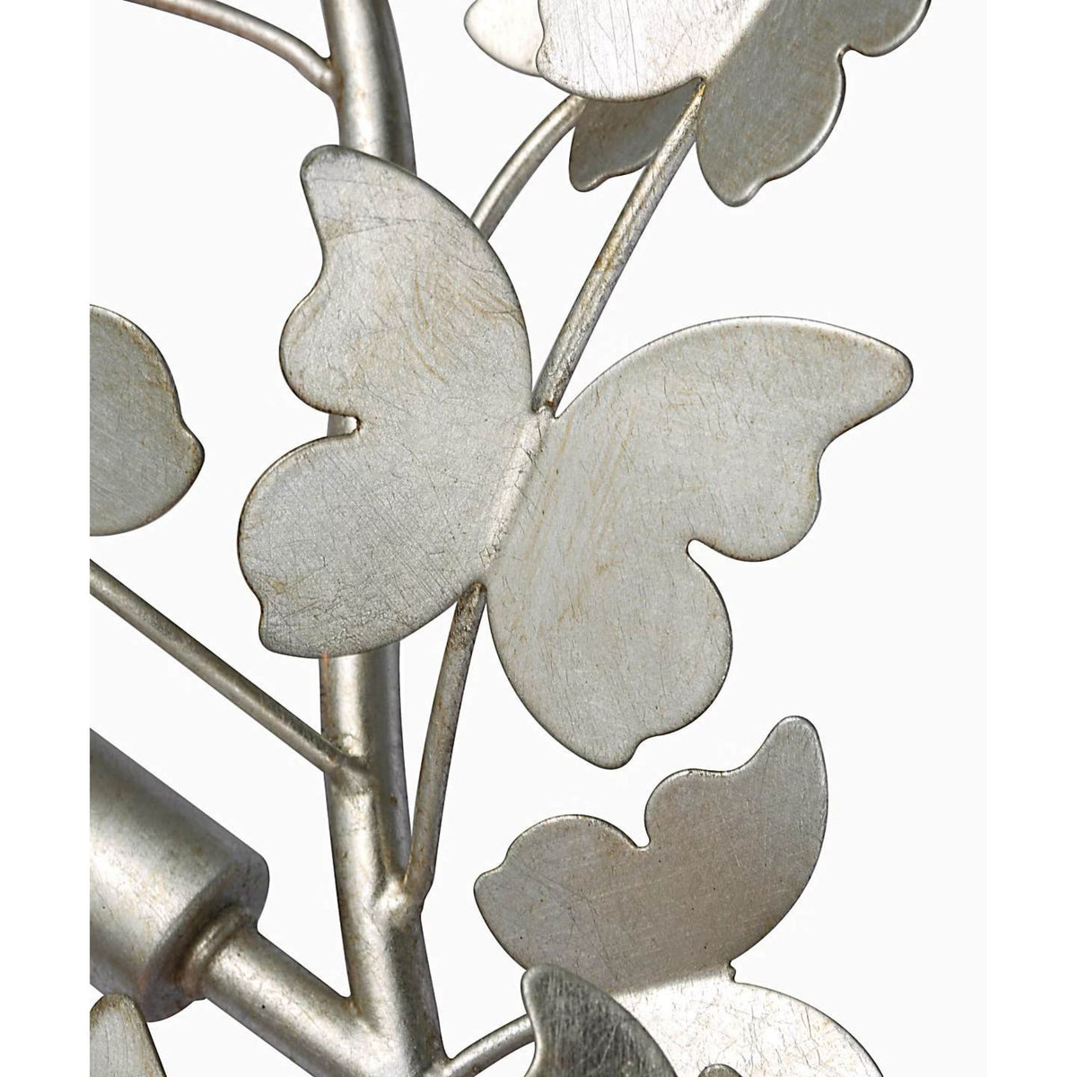 Julie Neill Farfalle 29" Right Sconce in Burnished Silver Leaf W15.5" x H28.5" x E8.25"