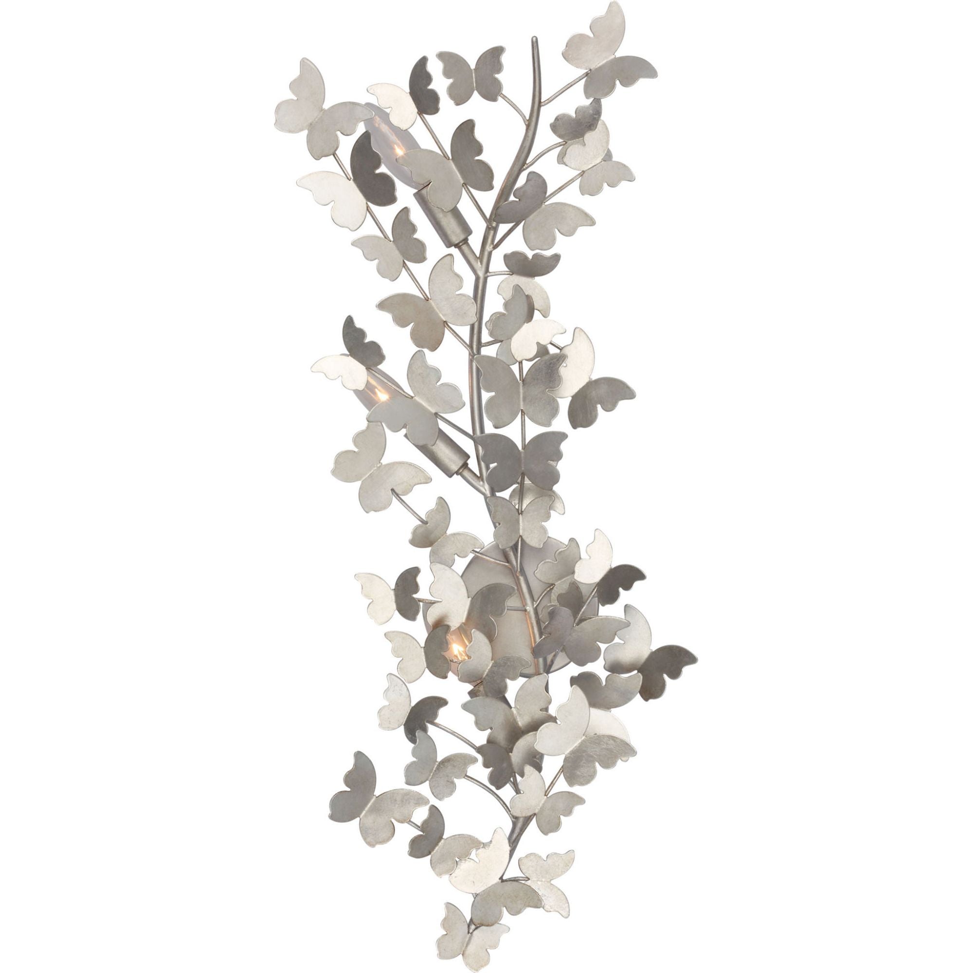 Julie Neill Farfalle 29" Right Sconce in Burnished Silver Leaf W15.5" x H28.5" x E8.25"