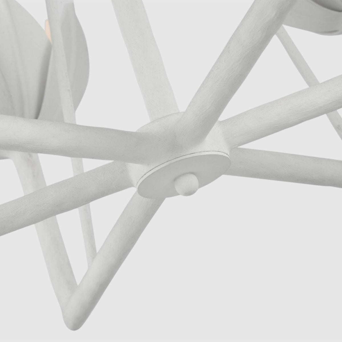 Julie Neill Alberto Small Low Ceiling Chandelier in Plaster White W28.75" x H27"
