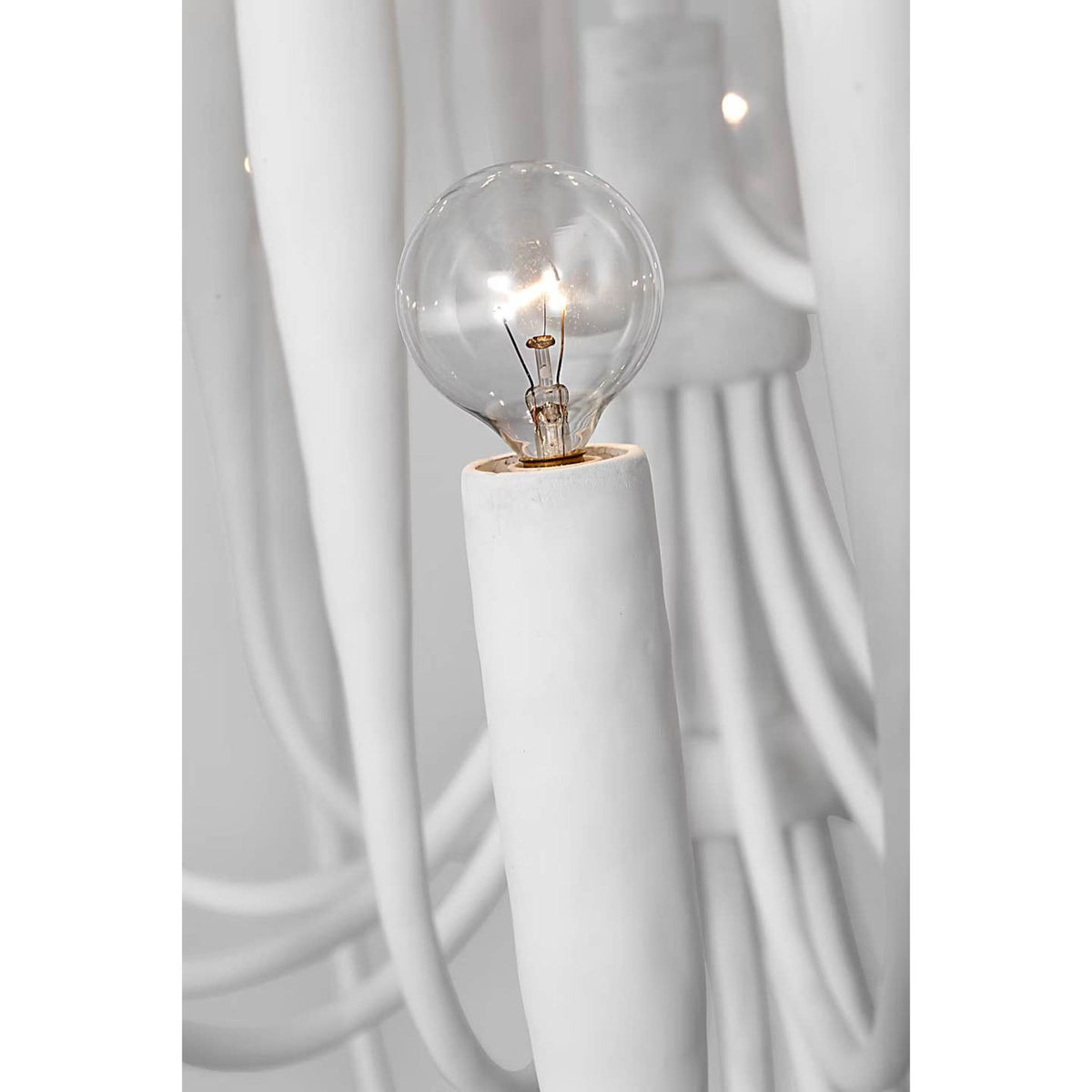 Julie Neill Acadia 30" Medium Chandelier in Plaster White W30" x H34"