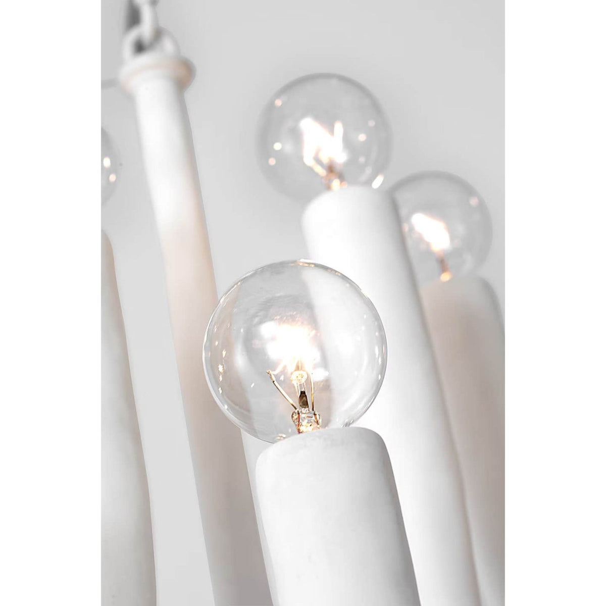 Julie Neill Acadia 30" Medium Chandelier in Plaster White W30" x H34"