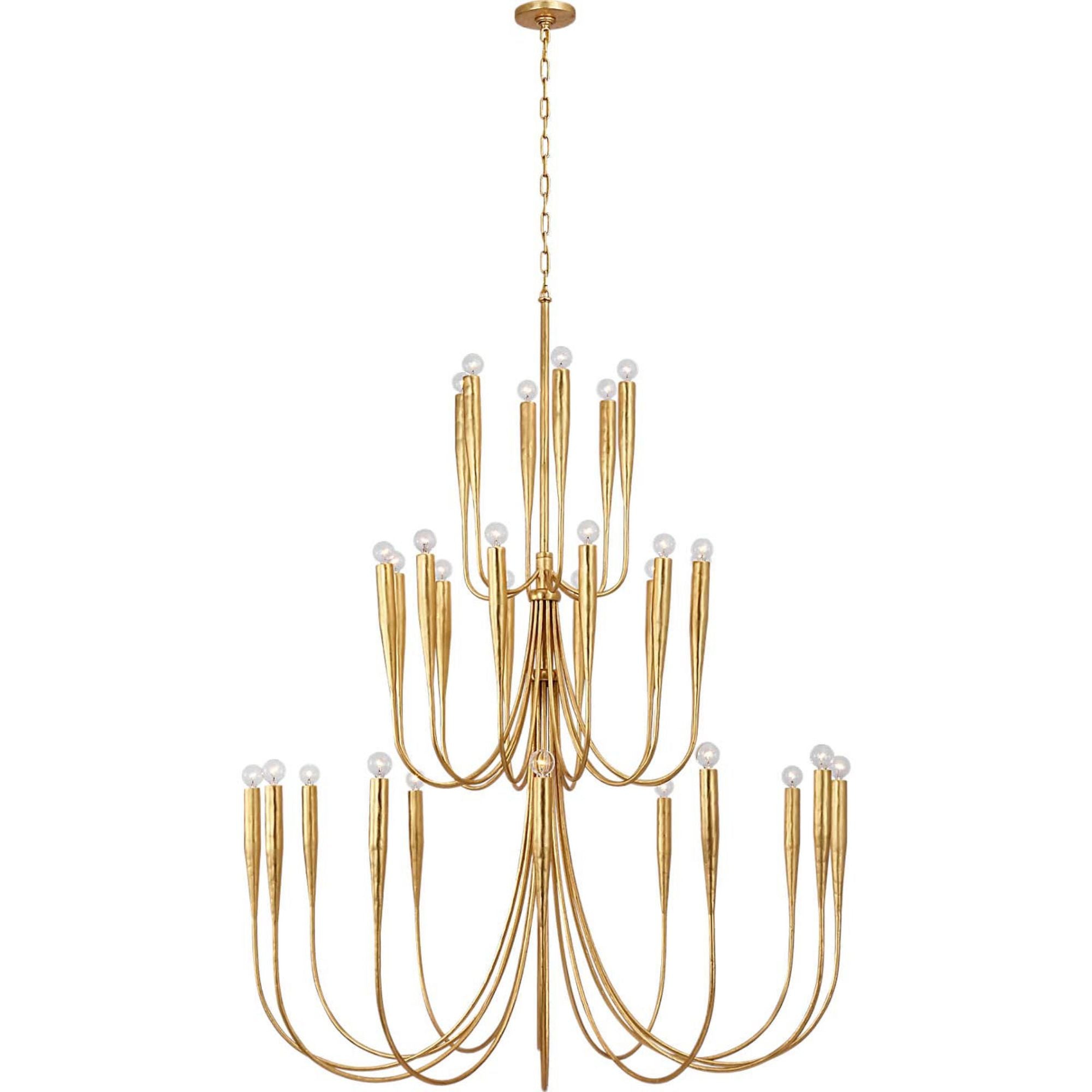 Julie Neill Acadia 52" Grande Chandelier in Antique Gold Leaf W52" x H67"