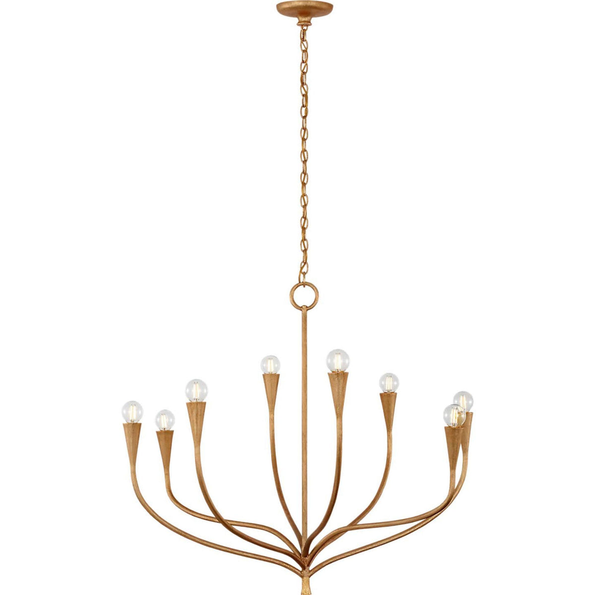 Julie Neill Marini 33" Chandelier in Antique Gold Leaf W32.75" x H28.5"