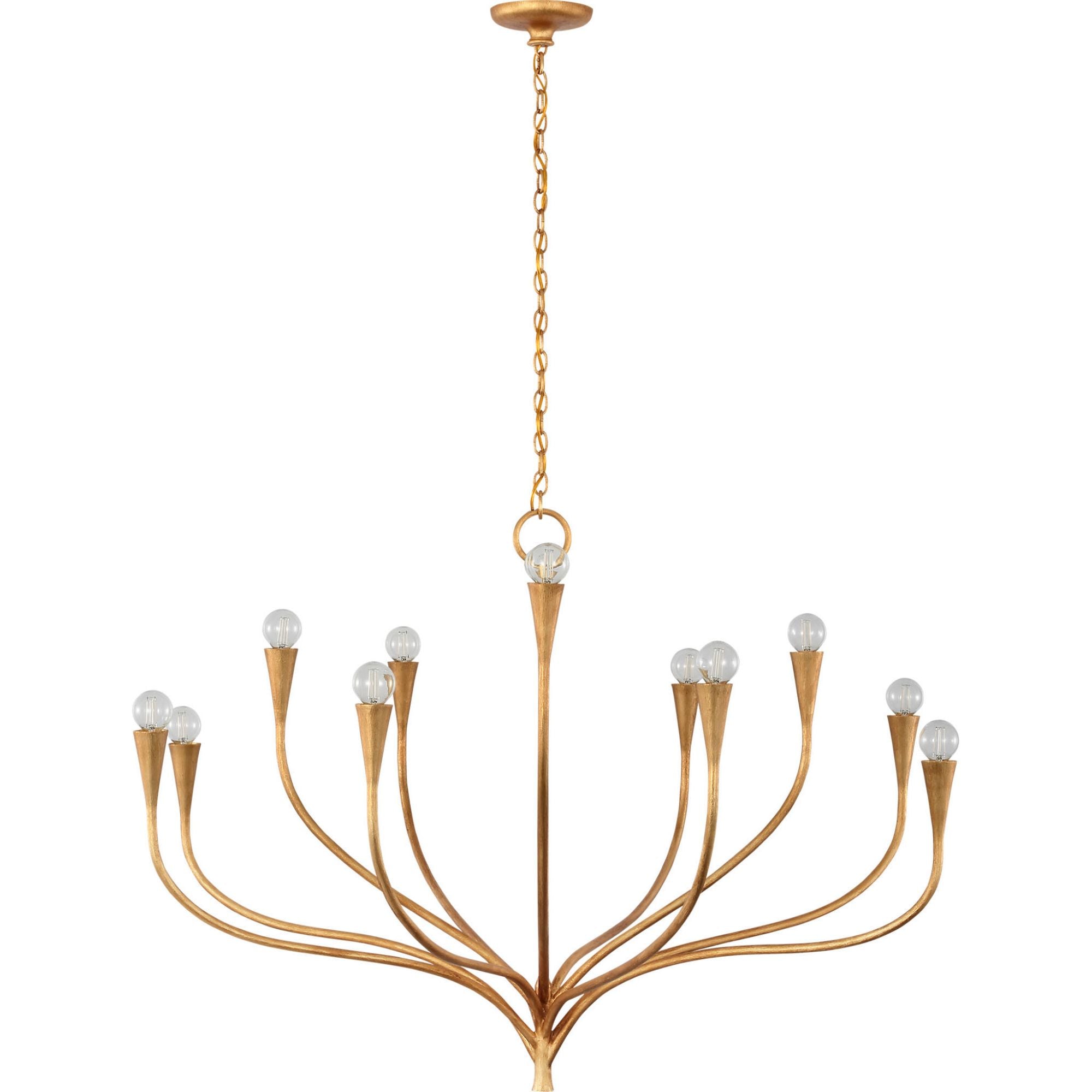 Julie Neill Marini 43" Chandelier in Antique Gold Leaf W43.25" x H29.75"