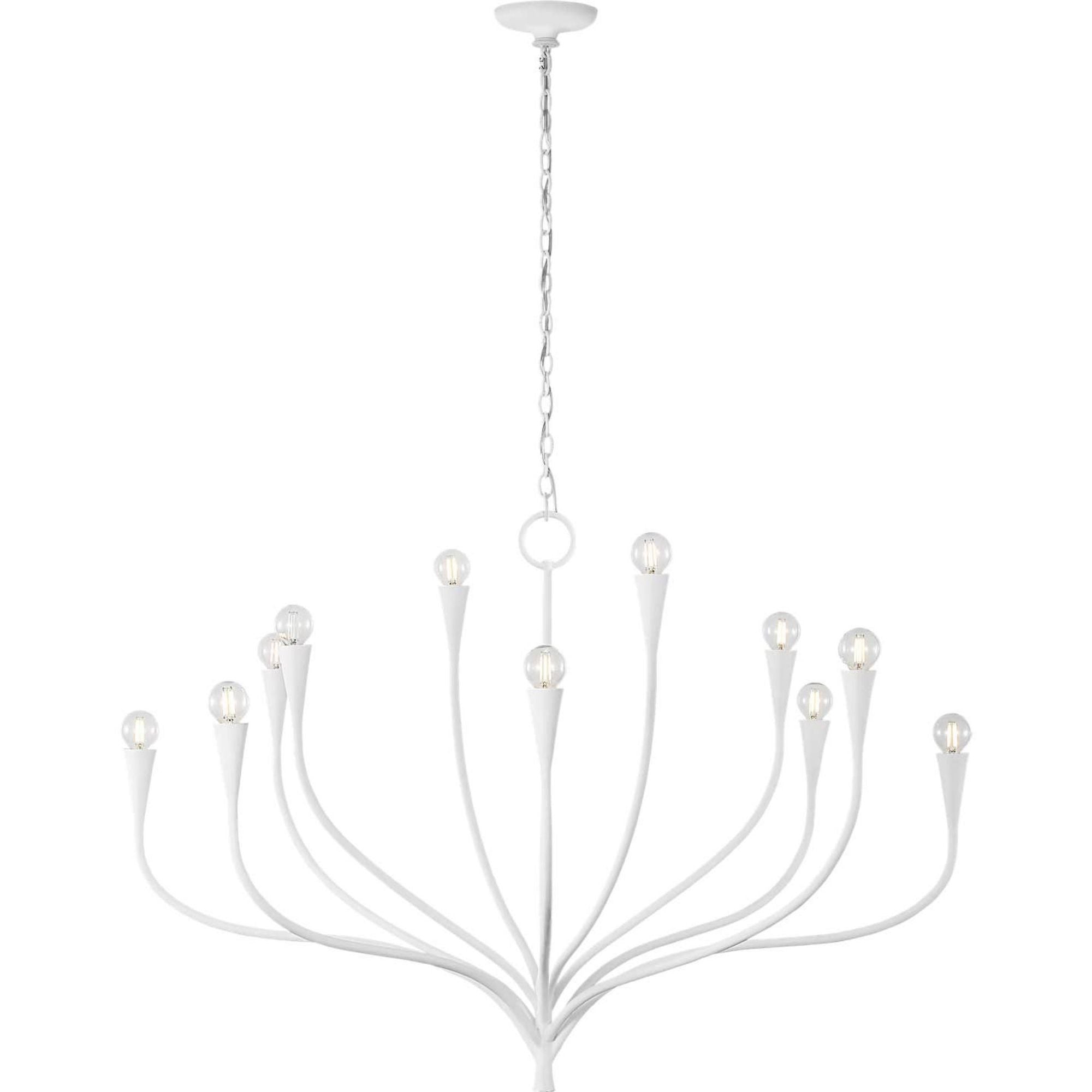 Julie Neill Marini 43" Chandelier in Plaster White W43.25" x H29.75"