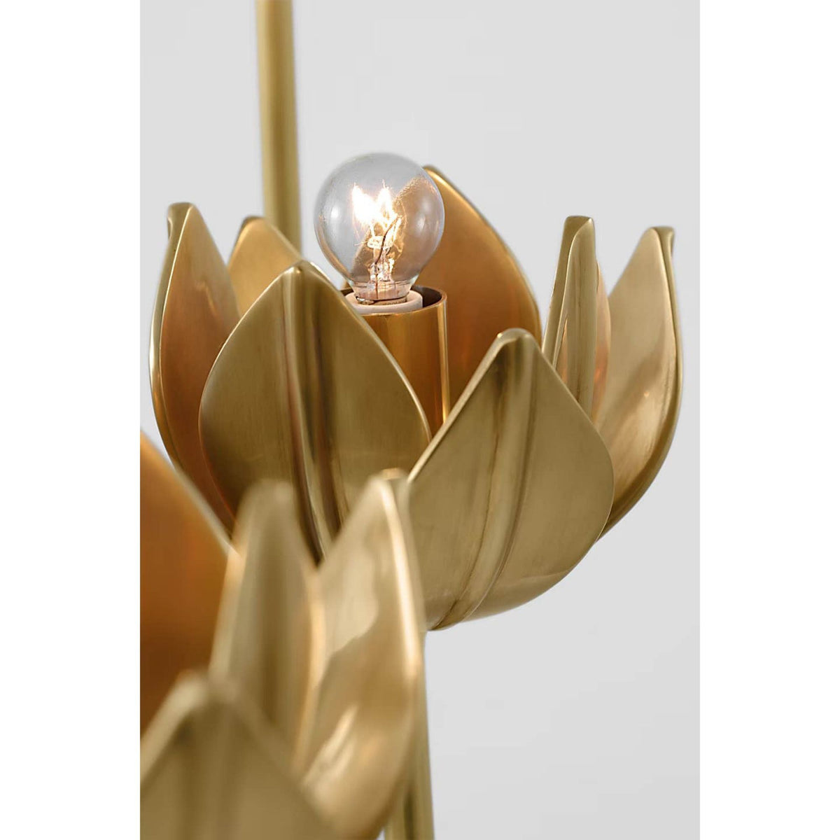 Julie Neill Alberto Medium Open Cage Lantern in Antique-Burnished Brass W18" x H30"