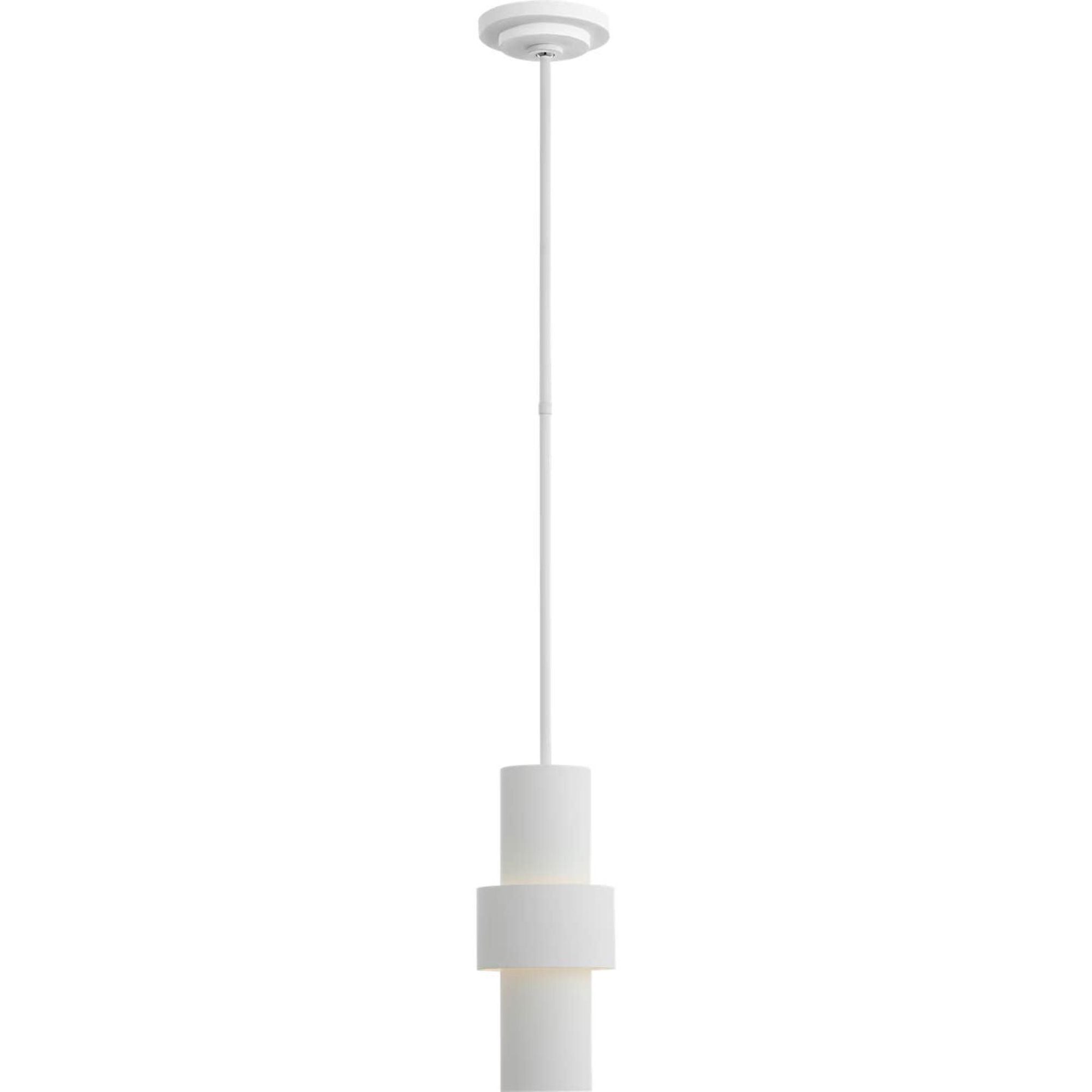 Julie Neill Chalmette 6" Layered Pendant in Plaster White W6"
