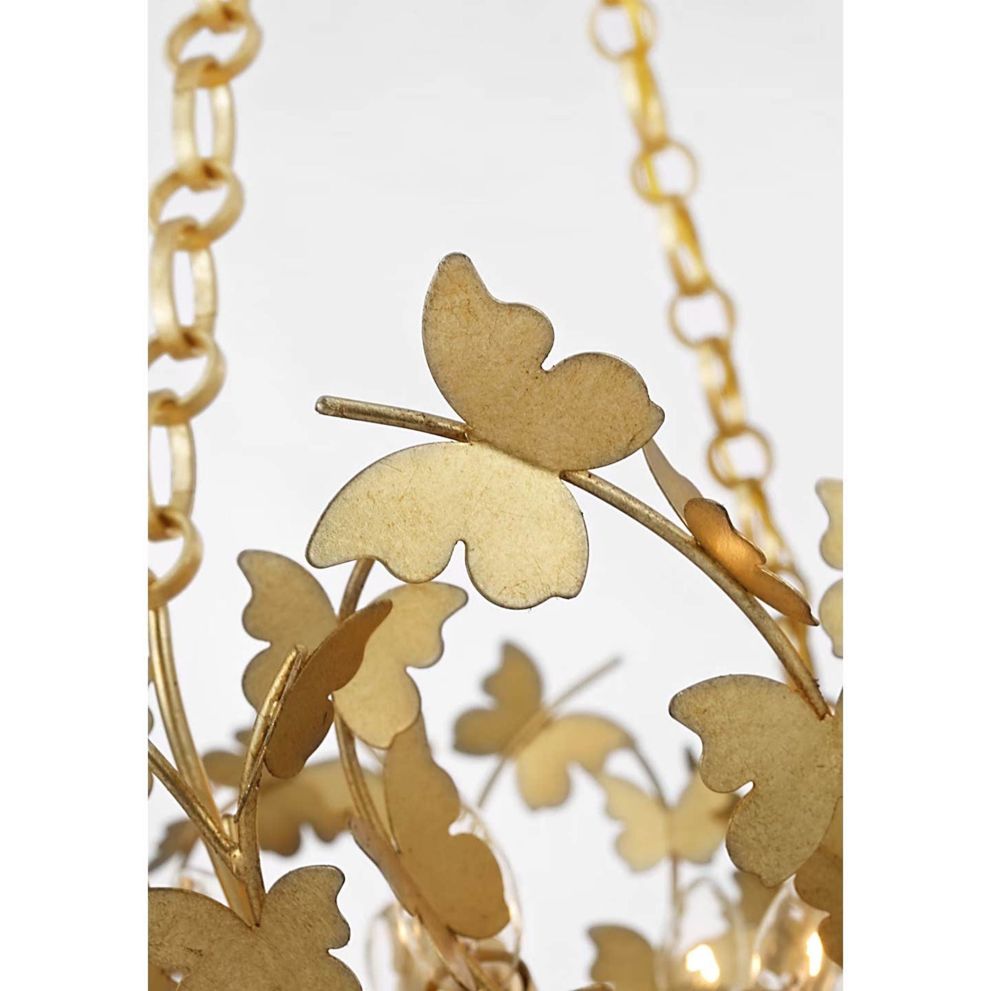 Julie Neill Farfalle 30" Basket Chandelier in Gild W29.25" x H31.25"