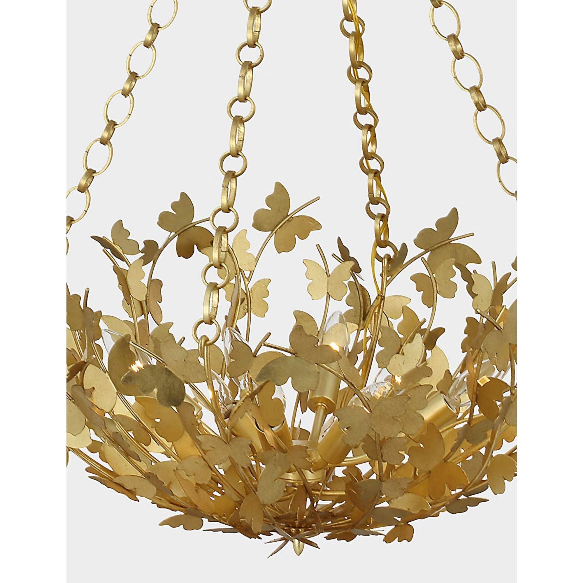 Julie Neill Farfalle 30" Basket Chandelier in Gild W29.25" x H31.25"