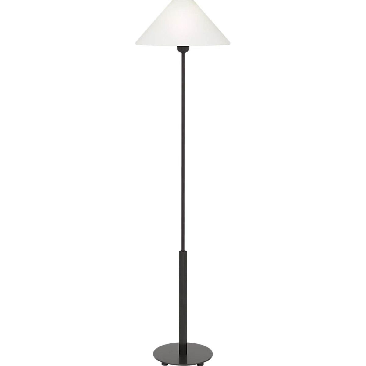 J. Randall Powers Hackney Floor Lamp in Bronze with Linen Shade W14" x H52.25"