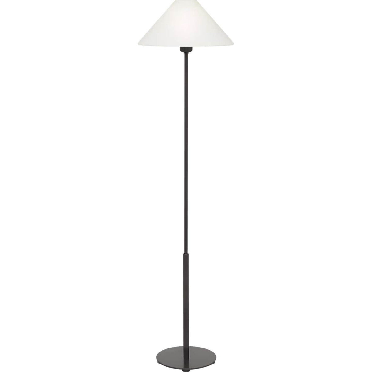 J. Randall Powers Hackney Floor Lamp in Bronze with Linen Shade W14" x H52.25"