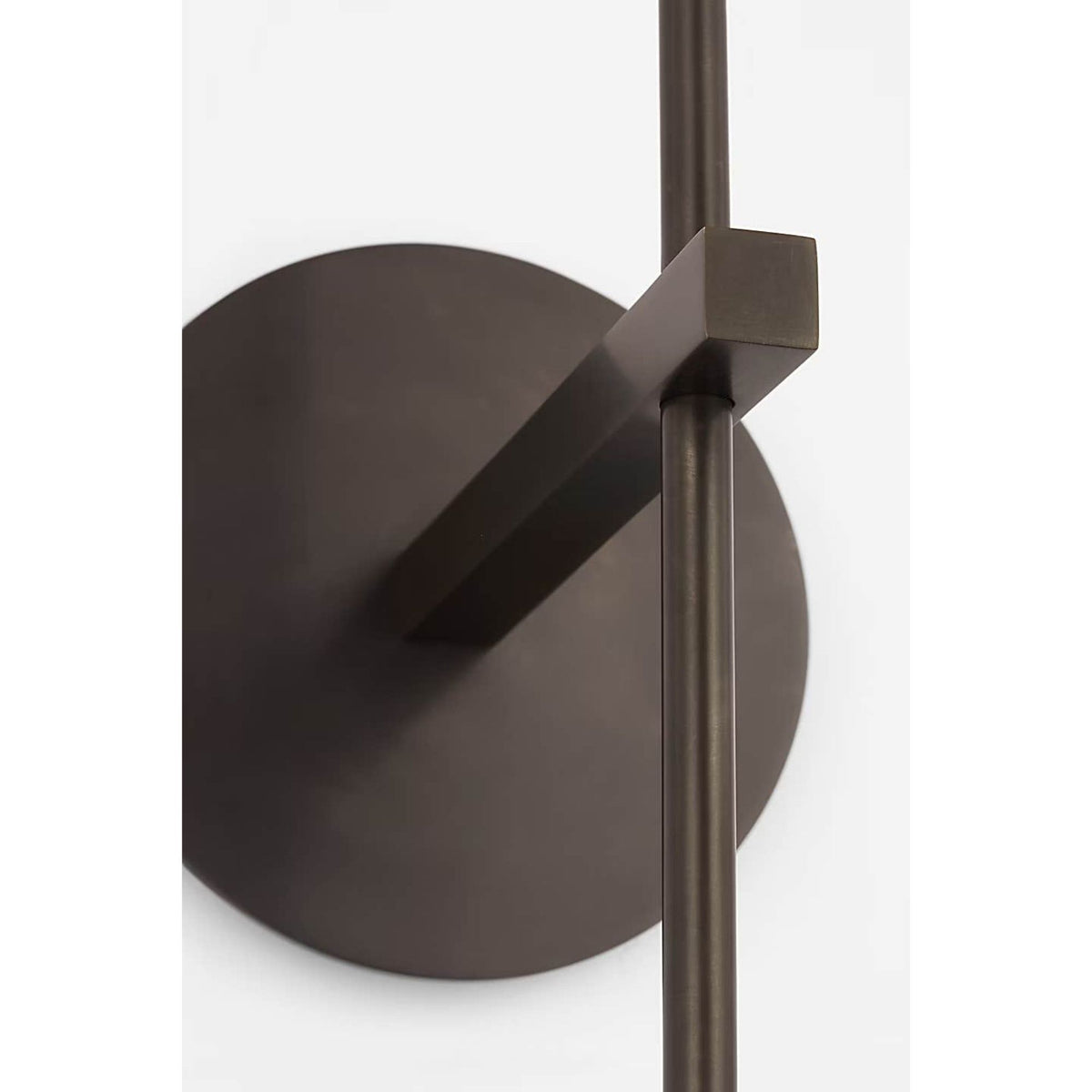J. Randall Powers Hackney 25" Tail Sconce in Bronze with Linen Shade W10.75" x H25" x E11"