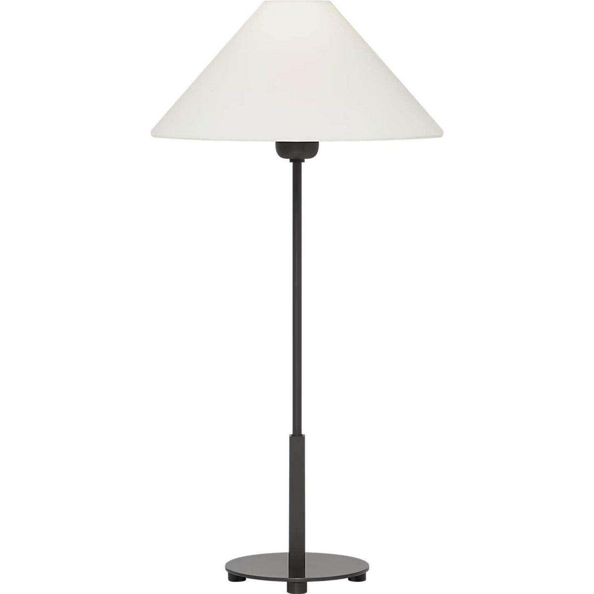 J. Randall Powers Hackney Table Lamp in Bronze with Linen Shade W11.75" x H23.75"