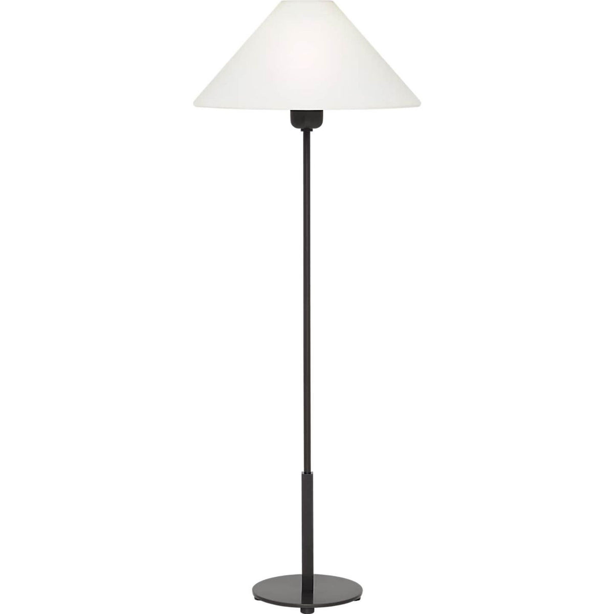 J. Randall Powers Hackney Buffet Lamp in Bronze with Linen Shade W11" x H31.75"