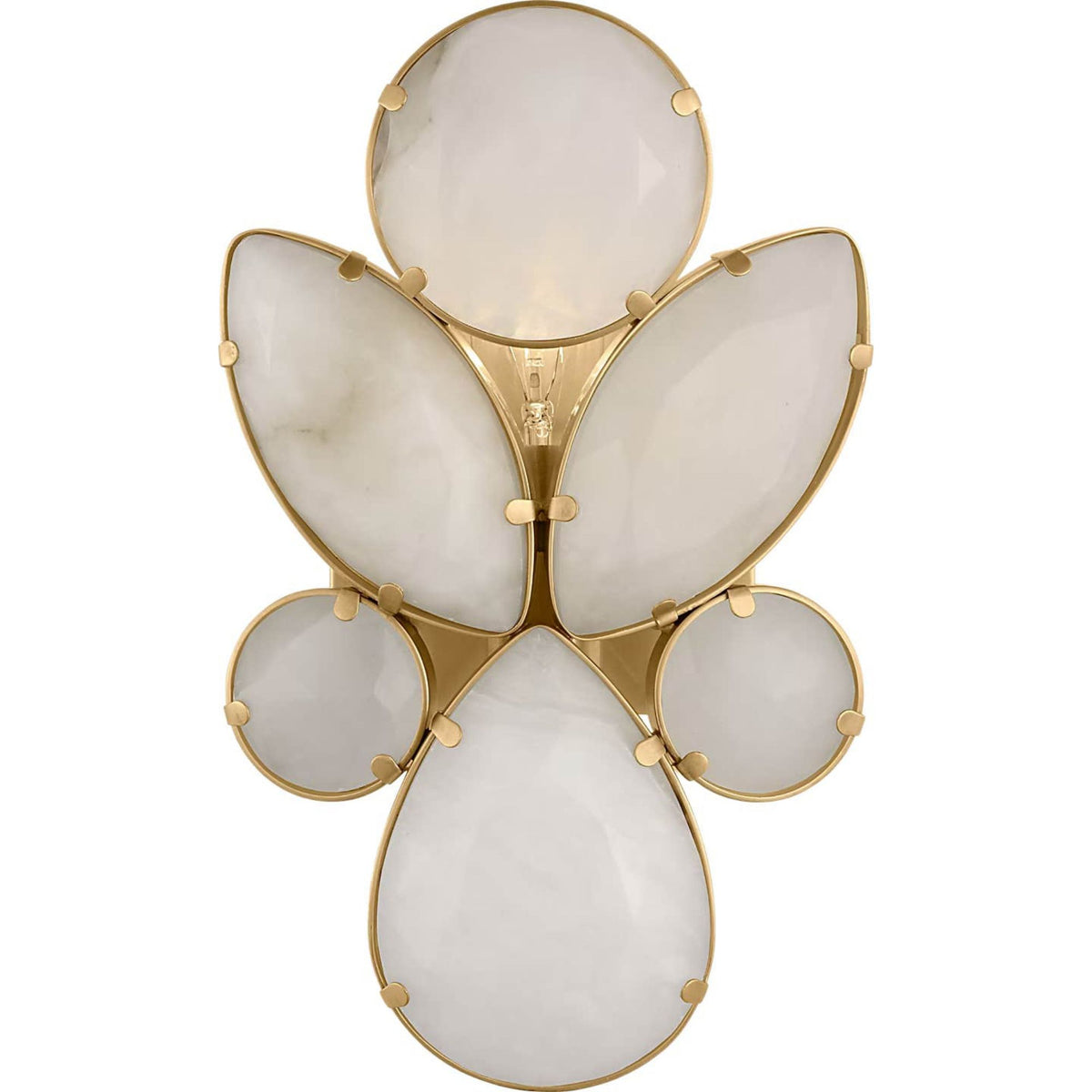 kate spade new york Lloyd Small Jeweled Sconce in Soft Brass with Alabaster W6" x H10" x E3.5"