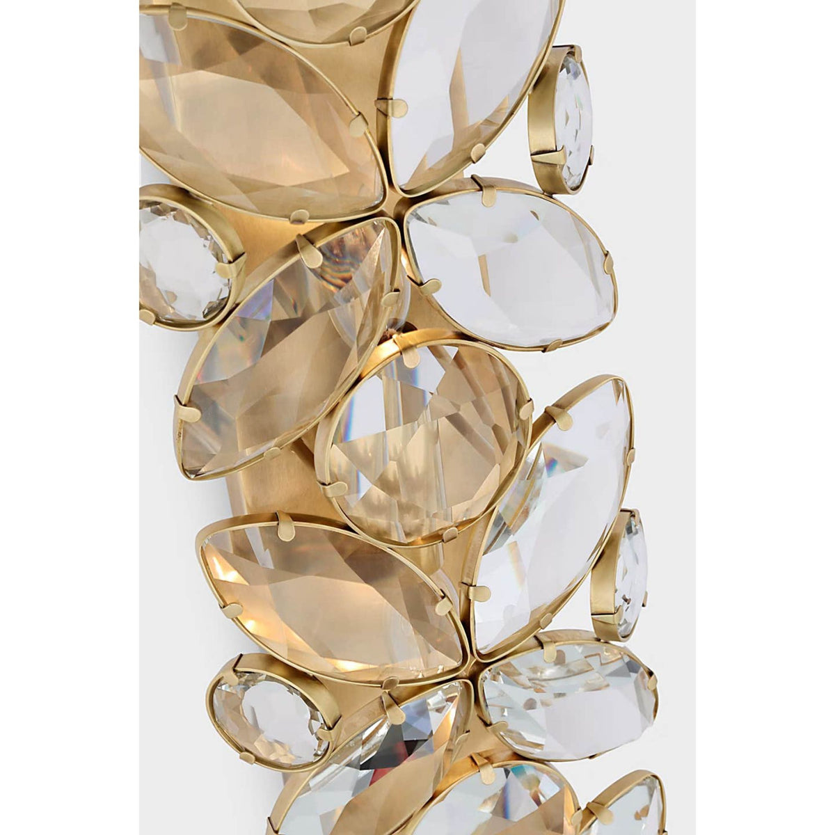 kate spade new york Lloyd 33" Sconce in Soft Brass with Crystal W7.25" x H33.25" x E4"
