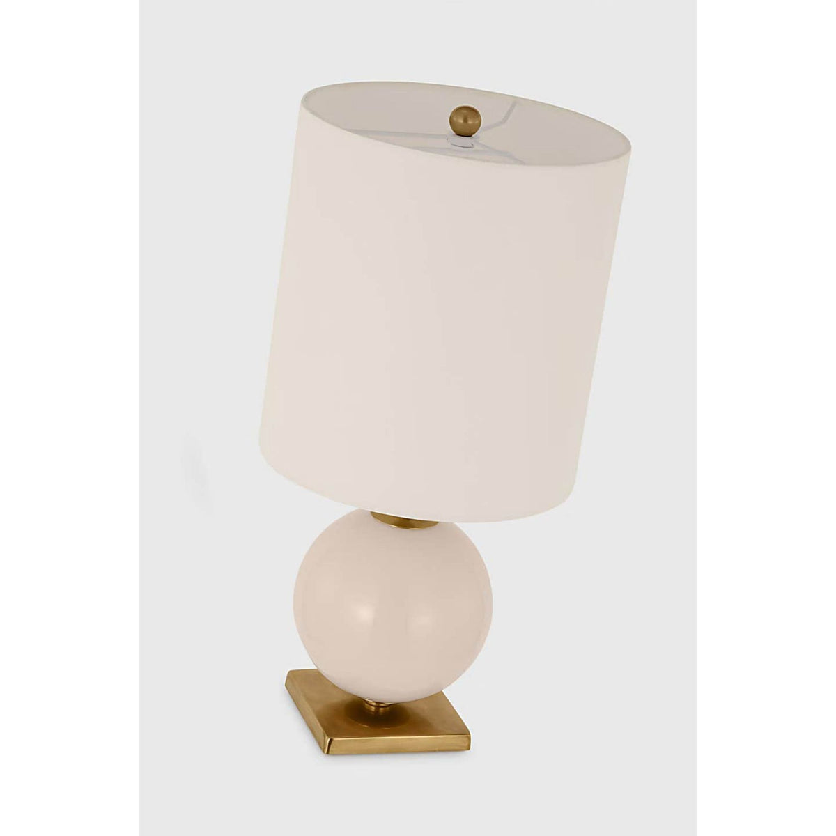 kate spade new york Elsie Small Table Lamp in Blush Painted Glass with Linen Shade W10" x H20.5"