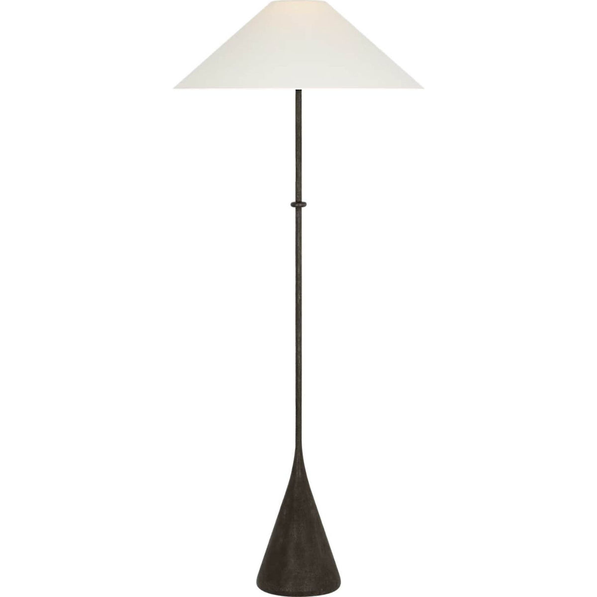 Kelly Wearstler Zealous 62" Floor Lamp in Garden Bronze with Linen Shade W26" x H61.5"