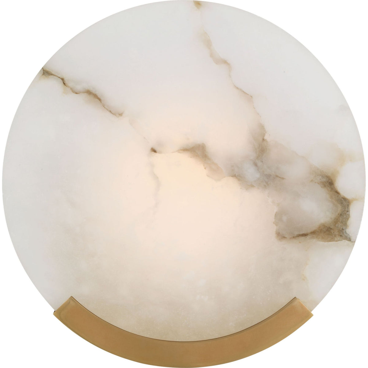Kelly Wearstler Melange 10" Sconce in Antique-Burnished Brass with Alabaster W9.75" x H10" x E3.5"