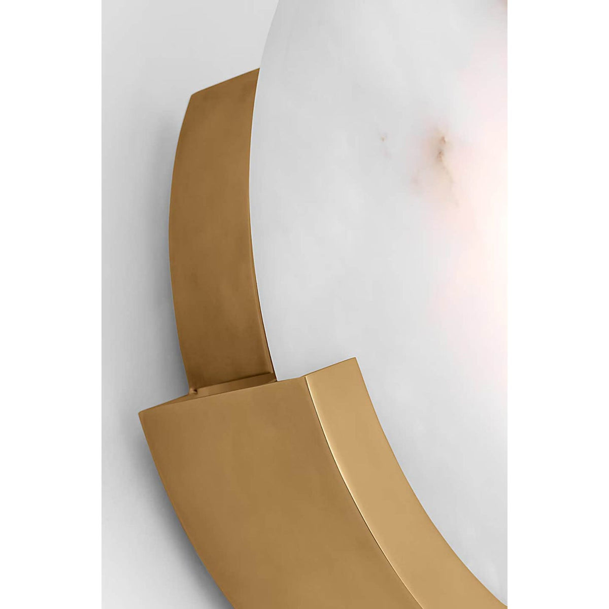 Kelly Wearstler Melange 13" Sconce in Antique-Burnished Brass with Alabaster W12.75" x H13" x E3.5"