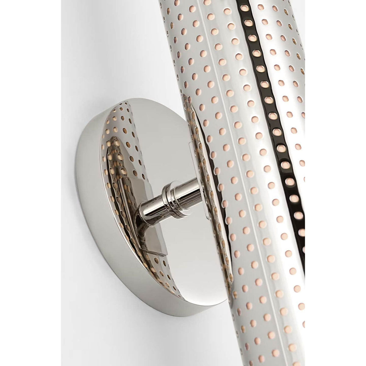 Kelly Wearstler Precision 18" Bullet Sconce in Polished Nickel with White Glass W4.5" x H18" x E4"