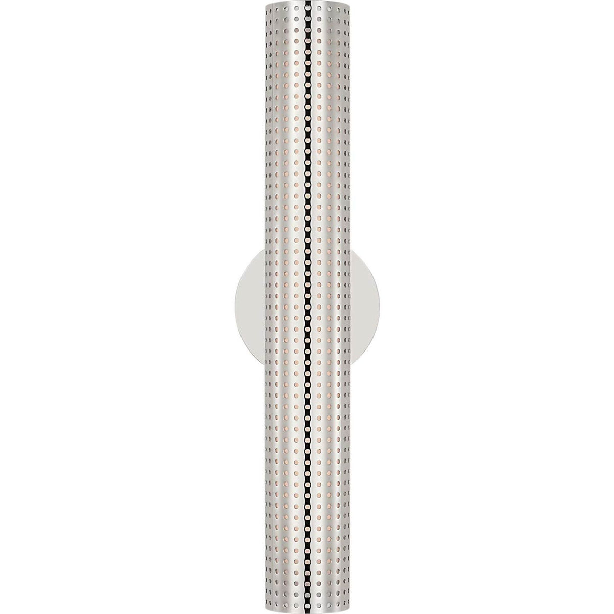 Kelly Wearstler Precision 18" Bullet Sconce in Polished Nickel with White Glass W4.5" x H18" x E4"