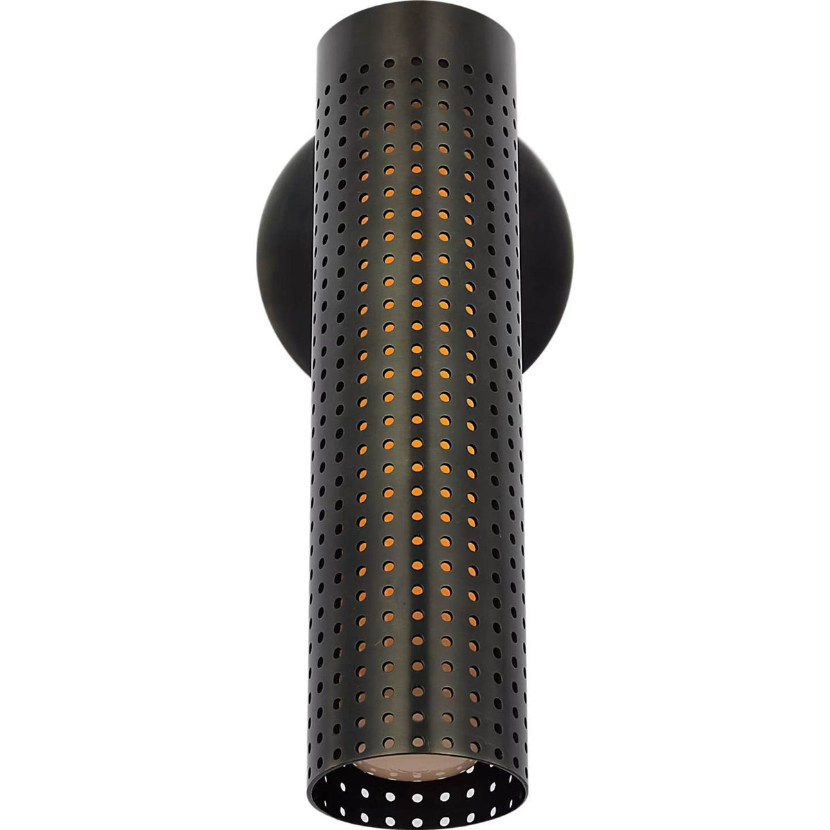 Kelly Wearstler Precision 12" Articulating Sconce in Bronze with White Glass W4.5" x H9" - 11.5" x E6.75" - 11.75"